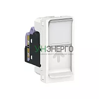 Розетка компьютерная 1-м 1мод. Unica Modular RJ45 кат.6 UTP бел. SchE NU341418