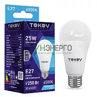 Лампа светодиодная 25Вт А60 6500К Е27 176-264В TOKOV ELECTRIC TKE-A60-E27-25-6.5K