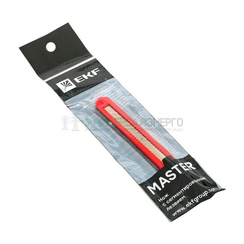 Нож с сегментированным лезвием 9мм НСМ-10 EKF Master ncm-10-ms фото 2