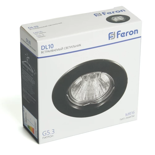 Светильник потолочный встраиваемый Feron  DL10 MR16 50W G5.3 черный матовый 48464 фото 4