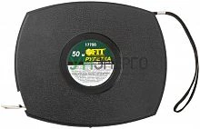 Рулетка 50м стальная лента закрытый корпус пластик. черн. FIT 17750