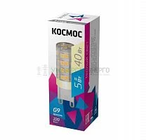 Лампа светодиодная 5Вт 220В G9 3000К КОСМОС LksmLED5WG9C3000pc