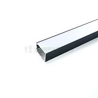 Профиль алюминиевый накладной "Линии света", черный, CAB257 10370