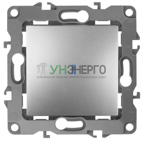 Выключатель 1-кл. СП Эра12 12-1102-03 10А IP20 250В 10AX с подсветкой механизм алюм. Эра Б0014635