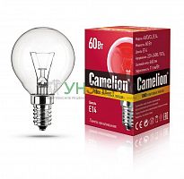Лампа накаливания MIC D CL 60Вт E14 Camelion 8972 Лампа накаливания MIC D CL 60Вт E14 Camelion 8972