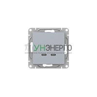 Розетка 2-м СП Эпика USB-C механизм алюм. EKF UP1-SOA-2USBC Розетка 2-м СП Эпика USB-C механизм алюм. EKF UP1-SOA-2USBC