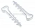 Дюбель-хомут d6х12мм для плоского кабеля белый (уп.10шт) PROxima EKF plc-cd-6x12w-r