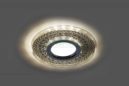 Светильник встраиваемый с LED подсветкой Feron CD981 потолочный MR16 G5.3, прозрачный, серебро 32437 фото 2