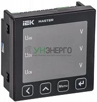 Вольтметр цифровой щитовой 3ф RS-485 96х96 LED MASTER IEK MI-DV21-6-3-1-LED