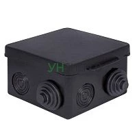 Коробка распаячная КМР-030-031 с крышкой 80х80х50 7 мембранных вводов IP54 черн. EKF plc-kmr-030-031-2b