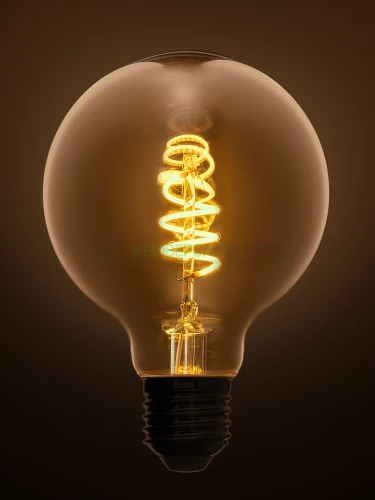 Лампа светодиодная «Винтаж» золотистая G95 (со спиралью), 4 Вт, 230 В, 2700 К, E27 (шар) TDM фото 3