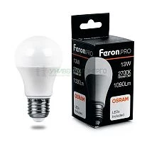 Лампа светодиодная Feron.PRO LB-1013 Шар E27 13W 2700K 38032