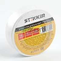 Изоляционная лента STEKKER INTP01319-10 0.13*19 10 м. белая 39907