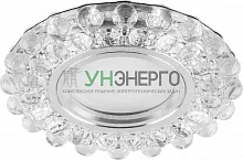 Светильник встраиваемый с белой LED подсветкой Feron CD909 потолочный MR16 G5.3 прозрачный 28892