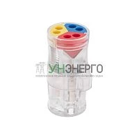 Экспресс-Клемма СМК 2273-2x3R проходная разъемная 3 полюса 3х2-проводная 0.5-2.5кв.мм (уп.50шт) Rexant 07-5244 Экспресс-Клемма СМК 2273-2x3R проходная разъемная 3 полюса 3х2-проводная 0.5-2.5кв.мм (уп.50шт) Rexant 07-5244