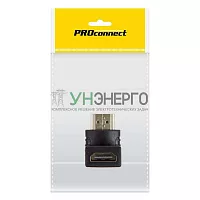 Переходник гнездо HDMI - штекер HDMI угловой gold (инд. упак.) PROCONNECT 17-6805-7