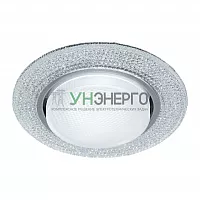 Светильник встраиваемый с белой LED подсветкой Feron CD4046 потолочный GX53 без лампы, прозрачный, хром 41908