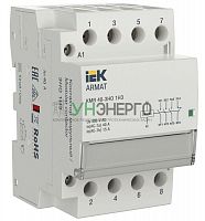 Контактор модульный KMR 40А 230В AC 3НО 1 НЗ ARMAT IEK AR-KMR10-040-31-230 Контактор модульный KMR 40А 230В AC 3НО 1 НЗ ARMAT IEK AR-KMR10-040-31-230