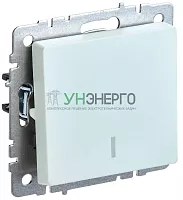 Выключатель 1-кл. СП BRITE ВС10-1-1-БрЖ 10А с инд. жемчуж. IEK BR-V10-1-10-K36