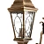 Светильник садово-парковый Feron PL158 шестигранный, столб  3*60W E27 230V, черное золото 11326