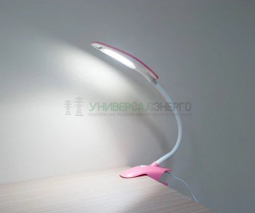 Настольный светодиодный светильник Feron DE1708 5W, розовый 24188 фото 2