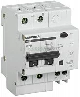 Выключатель автоматический дифференциального тока 2п 20А 30мА АД12 GENERICA MAD15-2-020-C-030