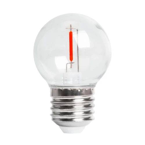 Лампа светодиодная Feron LB-383 Шарик прозрачный E27 2W красный 48933 фото 3