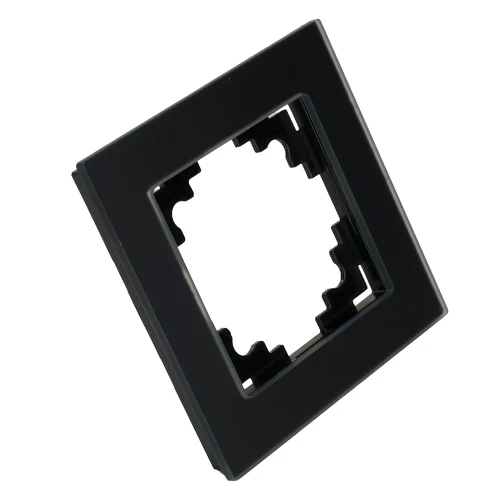 Рамка 1-местная, стекло, STEKKER GFR00-7001-05М, серия Катрин, черный матовый 49600 фото 2