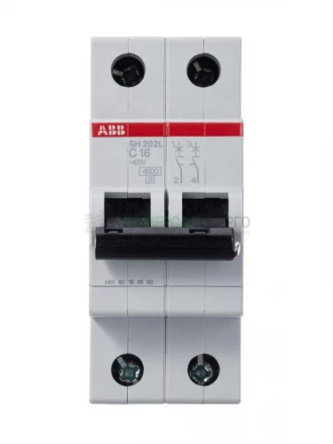 Выключатель автоматический модульный 2п C 16А 4.5кА SH202L C16 ABB 2CDS242001R0164 фото 2