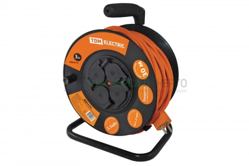 Удлинитель силовой УКз16-004 TDM (IP44 4 места/30м ПВС 3х1.5)