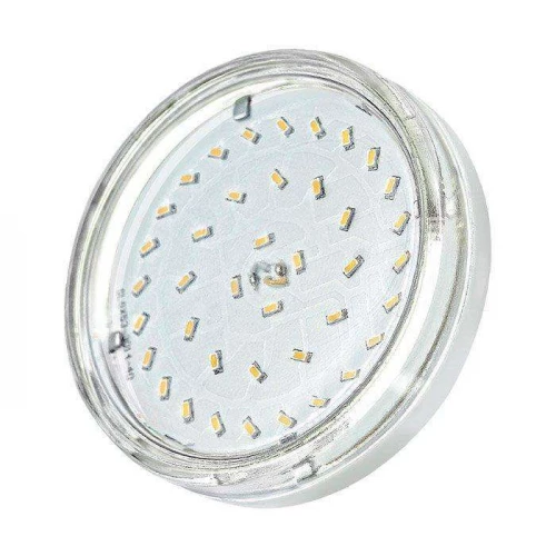 Лампа светодиодная PLED-ECO 6Вт таблетка прозрачная 5000К холод. бел. GX53 510лм 230В JazzWay 2852090