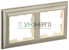Рамка 2-м BRITE РУ-2-Бр беж./шампань IEK BR-M22-12-3-K10 Рамка 2-м BRITE РУ-2-Бр беж./шампань IEK BR-M22-12-3-K10