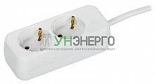 Удлинитель 2х5м 10А У02 ПВС 3х1 бел. UMA IEK UM-YP10-10-02-05-Z-K01