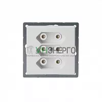 Розетка 3-м СП 3мод. EuroSocket 6А IP20 230В без заземл. бел. ABB 2TKA00000433