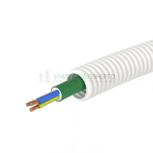 Труба гофрированная ПЛЛ гибкая d20мм безгалоген. (HF) с кабелем ППГнг(А)-HF 3х2.5 РЭК ГОСТ+ бел. (уп.50м) DKC 8S82050HF фото 3