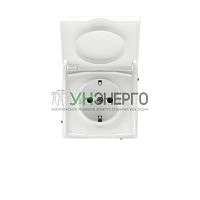 Розетка силовая KANT IP44 2P+E защ. шторки с крышкой бел. магнолия DKC 7000013