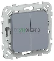 Выключатель 2-кл. СП FLITE ВС12-1-0-ФлМ 10А механизм маренго IEK FI-V20-0-10-1-K35