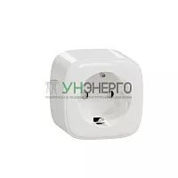 Розетка со штекером schuko (Smart Plug) WISER 16А ZigBee 3.0 бел. SchE CCT711119