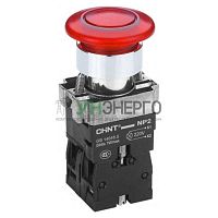 Кнопка управления "Грибок" d40мм NP2-BW4462 1НЗ IP40 с самовозвратом с подсветкой красн. (R) CHINT 575782 Кнопка управления "Грибок" d40мм NP2-BW4462 1НЗ IP40 с самовозвратом с подсветкой красн. (R) CHINT 575782