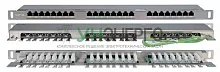 Патч-панель 19дюйм 0.5U кат.5E 24 порта RJ45 Dual IDC PPHD-19-24-8P8C-C5E-SH-110D высок. плотности Hyperline 244077