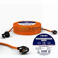 Удлинитель-шнур 1х10м с заземл. 6А IP20 3х0.75 TOKOV ELECTRIC TKE-SS10-075-Z