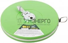 Рулетка 50м фибергласовая лента корпус пластик. зел. FIT 17600