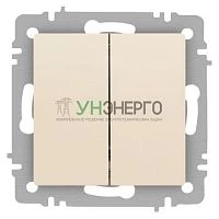 Переключатель 2-кл. СП Accent 6-107-02 10А IP20 250В AL/CU сл. кость Intro Б0063558