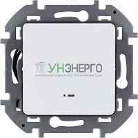 Выключатель 1-кл. Inspiria 10А IP20 250В 10AX с подсветкой/индикацией механизм бел. Leg 673610