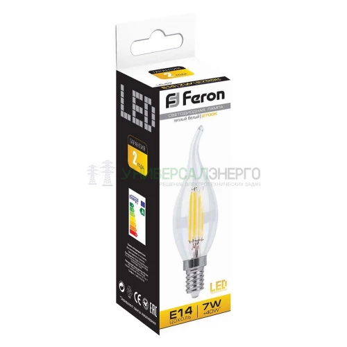Лампа светодиодная Feron LB-67 Свеча на ветру  E14 7W 2700K 25727 фото 3
