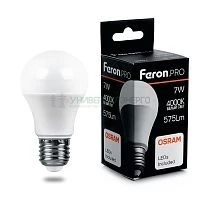 Лампа светодиодная Feron.PRO LB-1007 Шар E27 7W 4000K 38024