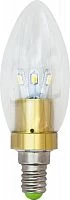 Лампа светодиодная, 6LED(3.5W) 230V E14 2700K золото, LB-70 25254