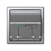 Адаптер на 1 RJ45(12) коннектор 75528; 75540; 75541; 75544-39 наклонный Simon73 Loft алюм. 73085-63