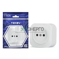 Розетка 1-м ОП Frea 16А IP20 250В без заземл. АБС-пластик бел. TOKOV ELECTRIC TKE-FR-R1-C01