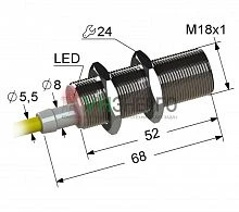 Выключатель бесконтактный PS2-18M68-8B21-Z (ВБ2.18М.68.5.2.1.Z) МЕГА-К A8010-80087019